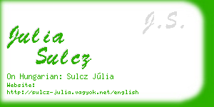 julia sulcz business card